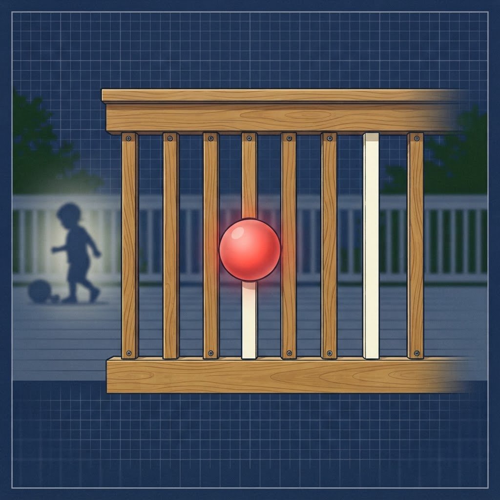 4-inch sphere rule for deck railing safety